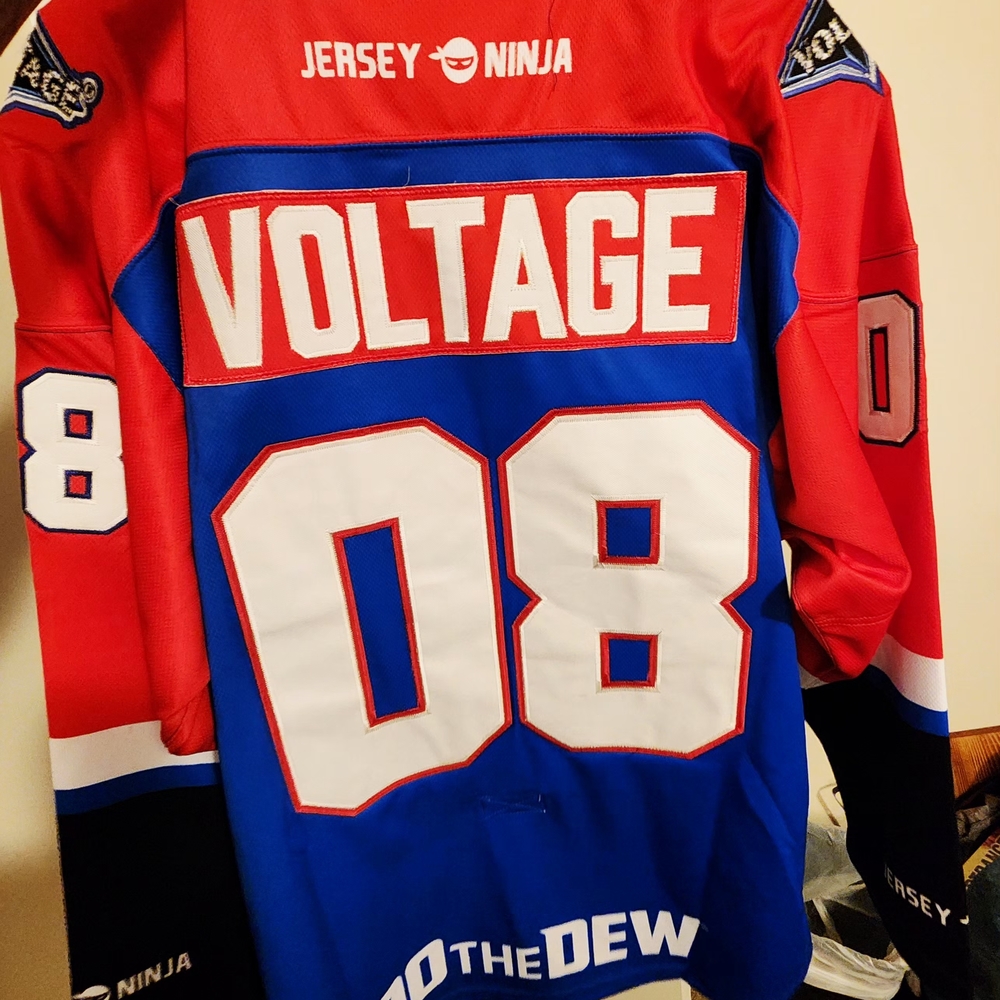 Voltage #08 Red and Blue Hockey Jersey
